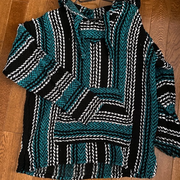 Hand Crafted Tops - Boho hooded pullover